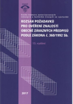 Rozsah požadavků pro ověření znalostí obecně závažných předpisů podle zákona č.360/1992 Sb. (2017)