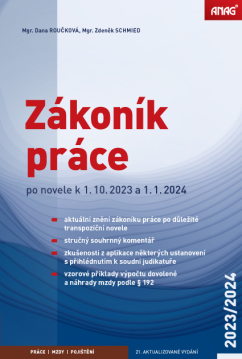 Zákoník práce po novele k 1. 10. 2023 a 1. 1. 2024 – sešit