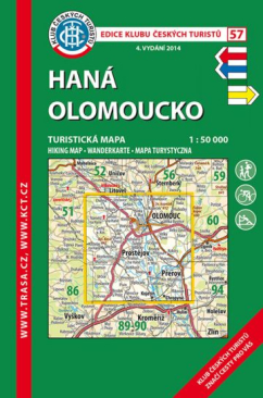 Haná Olomoucko KČT 57/ turistická mapa